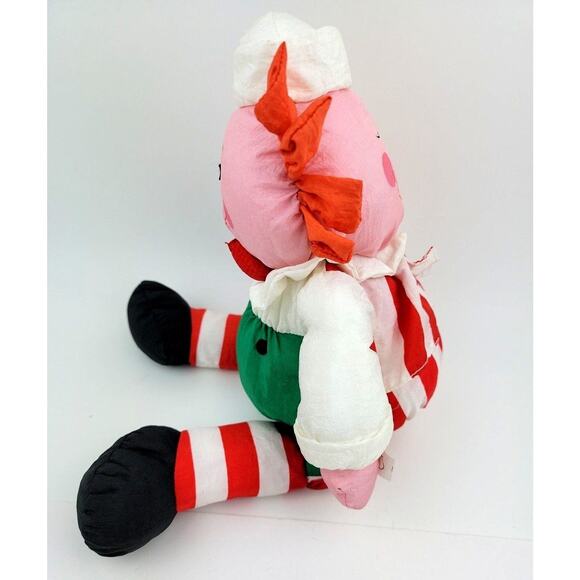 Vintage Dept 56 Clown Doll Two sided Sleeping Awake 16 inch Tall Nylon - Picture 3 of 10